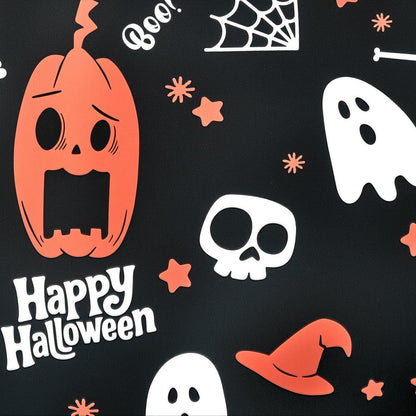 Halloween Bettwäsche Set Kürbis & Geister – Einzelbett 135x200 cm