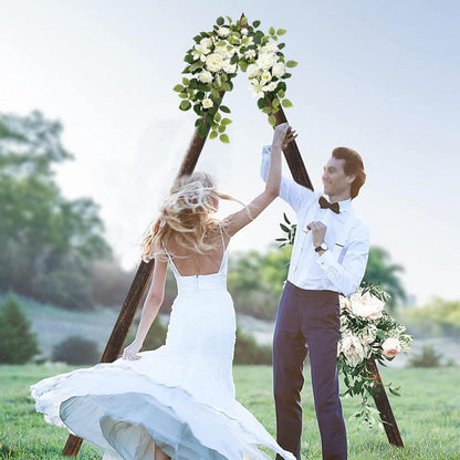 Künstliche Rosen Blumenbogen Deko – Hochzeit, Zeremonie, Weiß