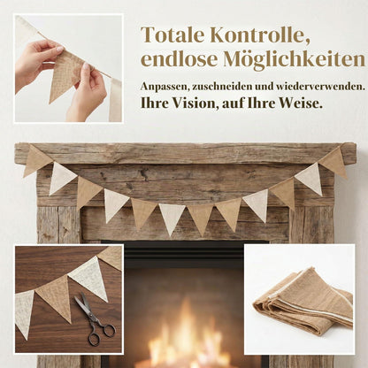 16m Wimpelkette Outdoor – Boho Girlande für Party & Garten