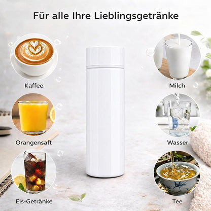 Mini Thermosflasche 150ml für unterwegs, isoliert, weiß
