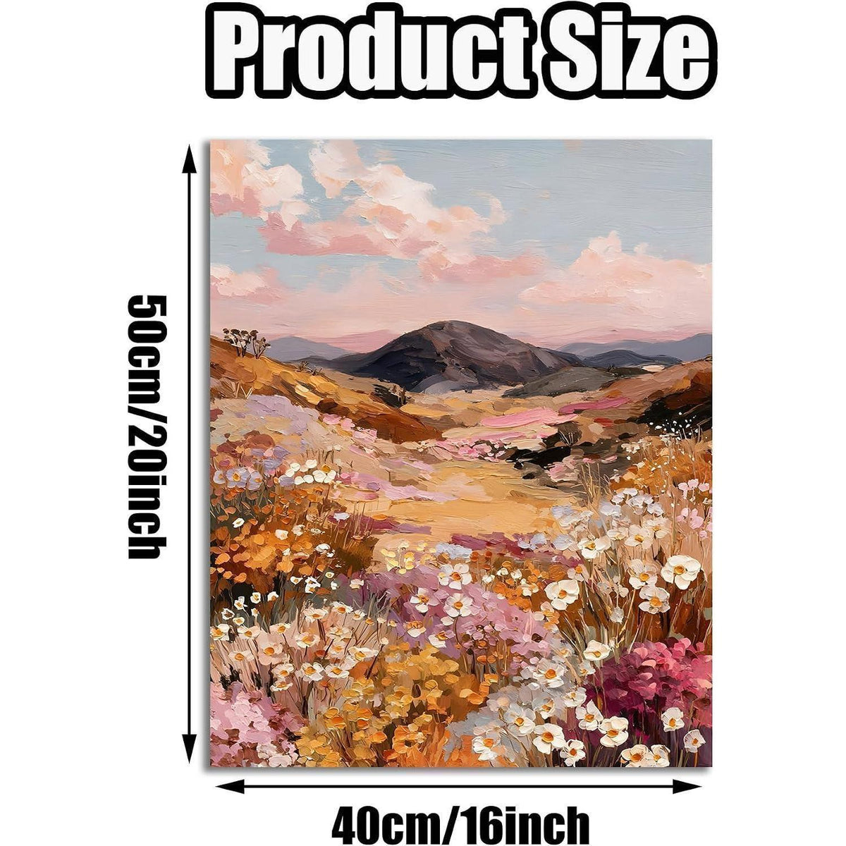 Malen nach Zahlen Landschaft Blumenmeer 40x50cm DIY Set