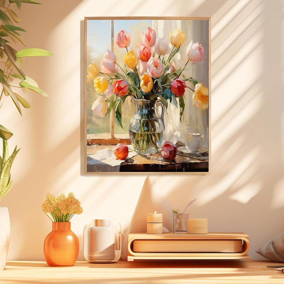 Malen nach Zahlen Tulpen 40x50cm – DIY Bastelset für Erwachsene