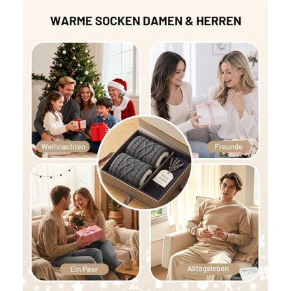 Kuschelsocken mit Stoppern für Damen und Herren, Größe 43-46, Grau