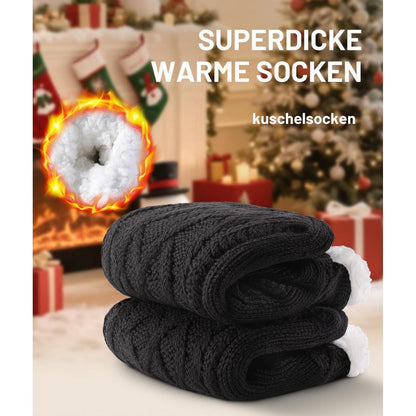 Warme Hausschuhsocken mit Stoppern für Damen und Herren