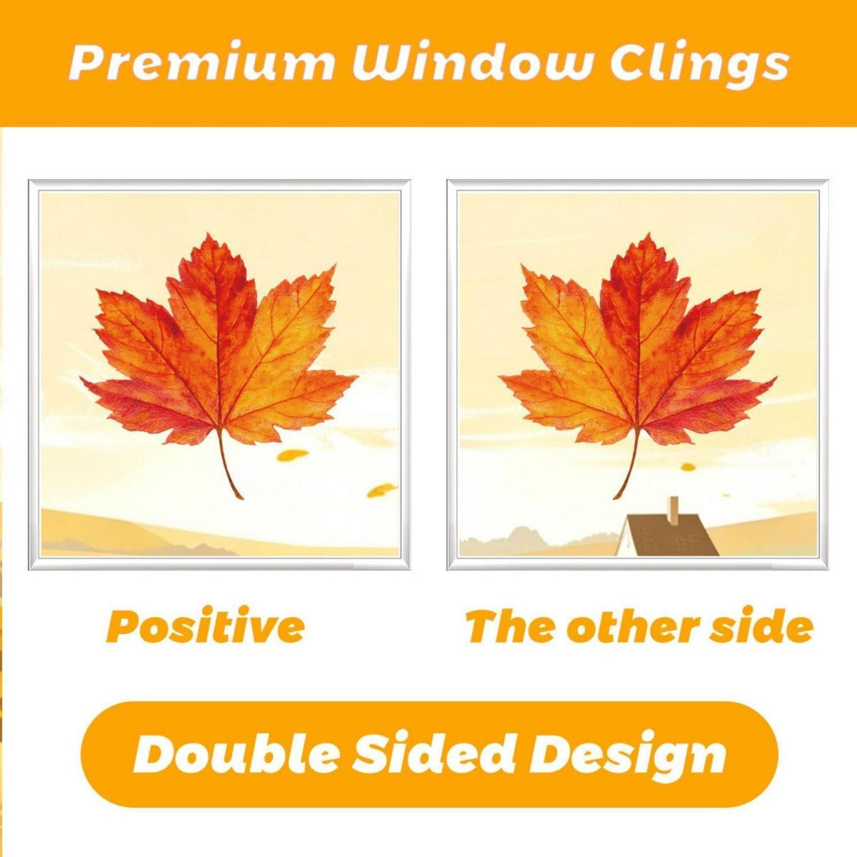 73x Fensterbilder Herbst – Ahornblätter Deko für Zuhause