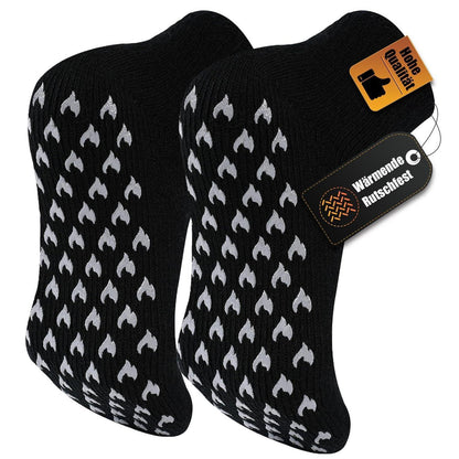 Warme Stoppersocken Herren mit rutschfester Sohle, Größen 39-50