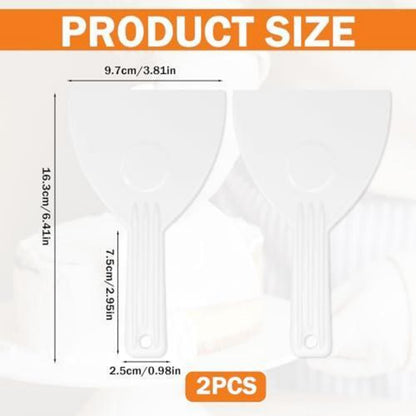Pizza Spachtel Set – 2x Teigschaber aus Kunststoff