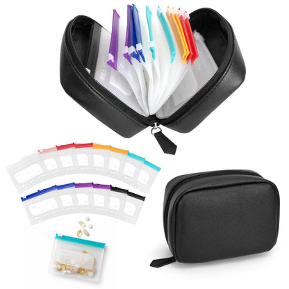 Tabletten Organizer A8 Wasserdicht für 7-14 Tage (Schwarz)