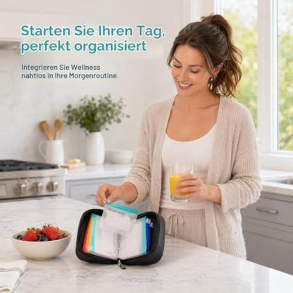 Tabletten Organizer A8 Wasserdicht für 7-14 Tage (Schwarz)