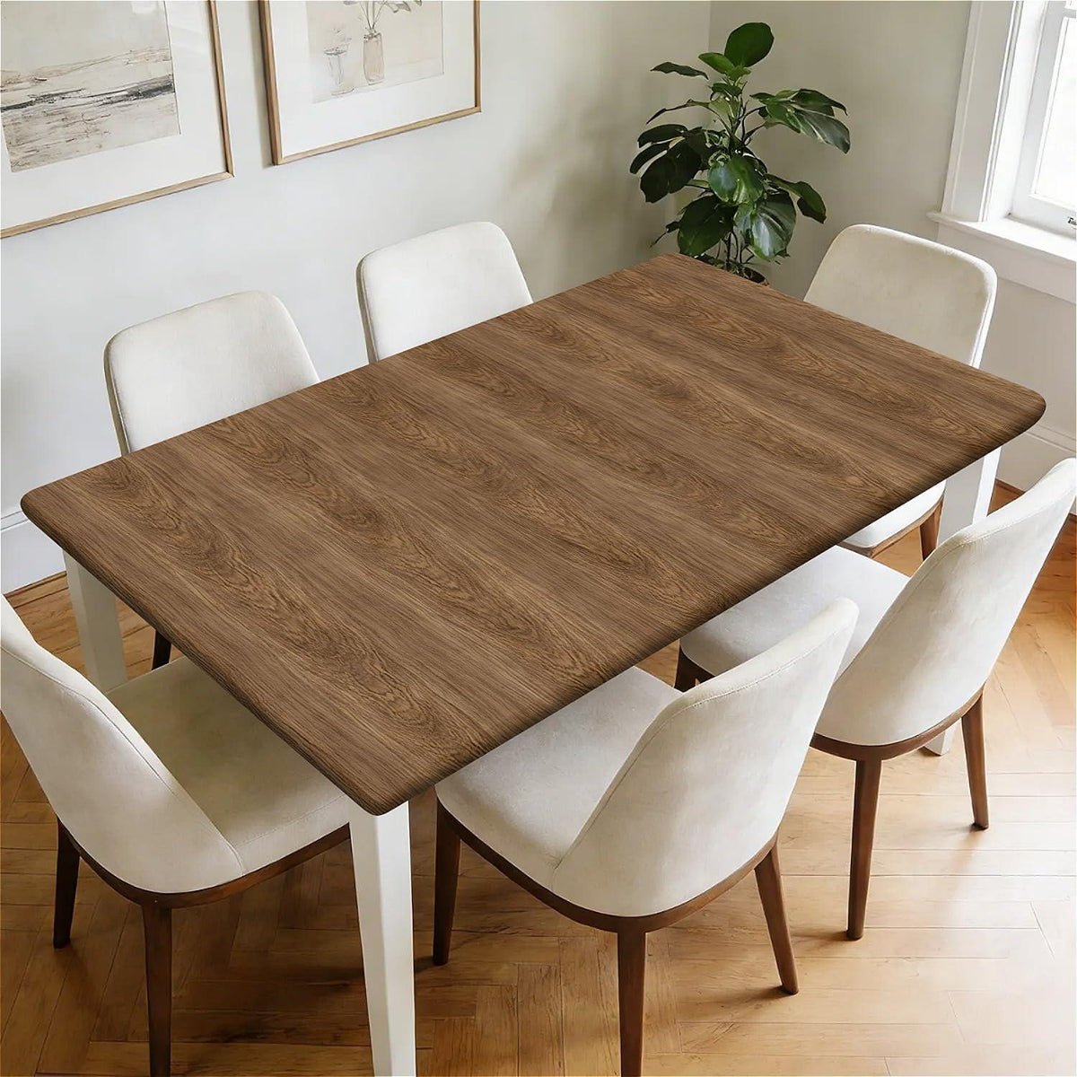 Wasserdichte Tischdecke Rechteckig 120x80cm – Holzoptik
