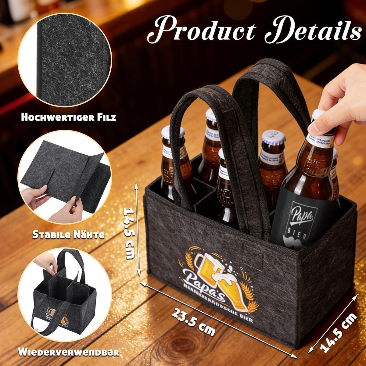 60. Geburtstag Geschenk für Männer – Bier Geschenkset mit Tasche