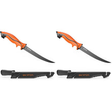 Filetiermesser Set 20.5cm | Fischmesser & Ausbeinmesser | Mit Messerschärfer