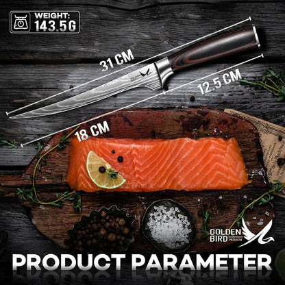 Filetiermesser Set 2er Pack | Edelstahl, Flexibel, Ergonomisch