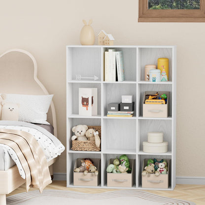 Würfelregal Holz 9 Fächer - Bücherregal & Raumteiler Weiß