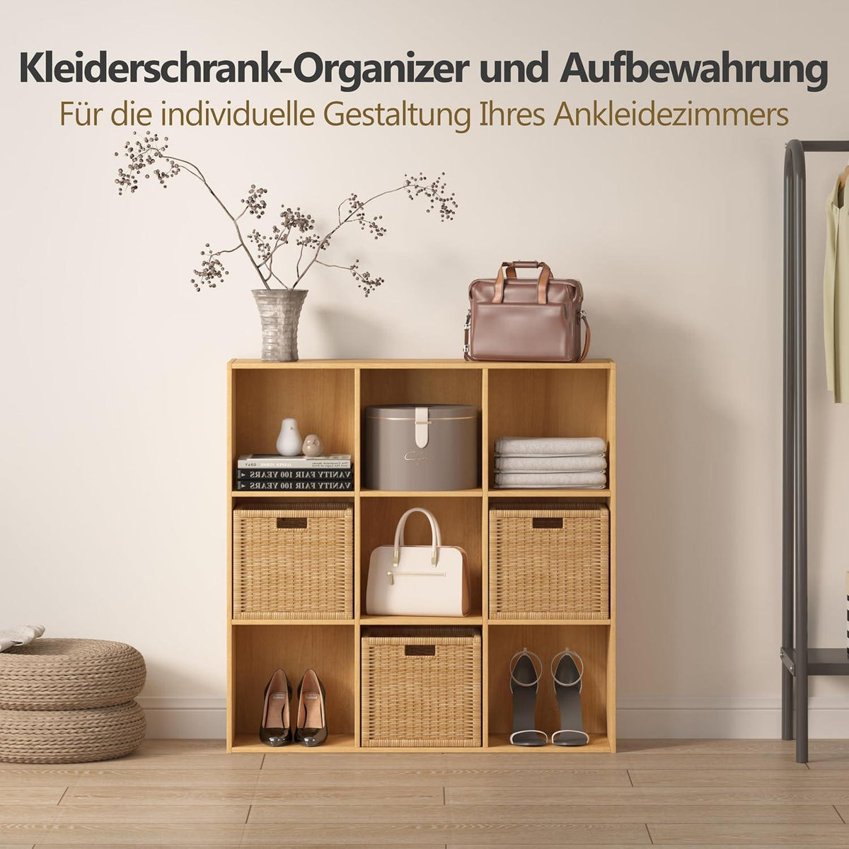Würfelregal Holz 5 Fächer – Bücherregal & Raumteiler