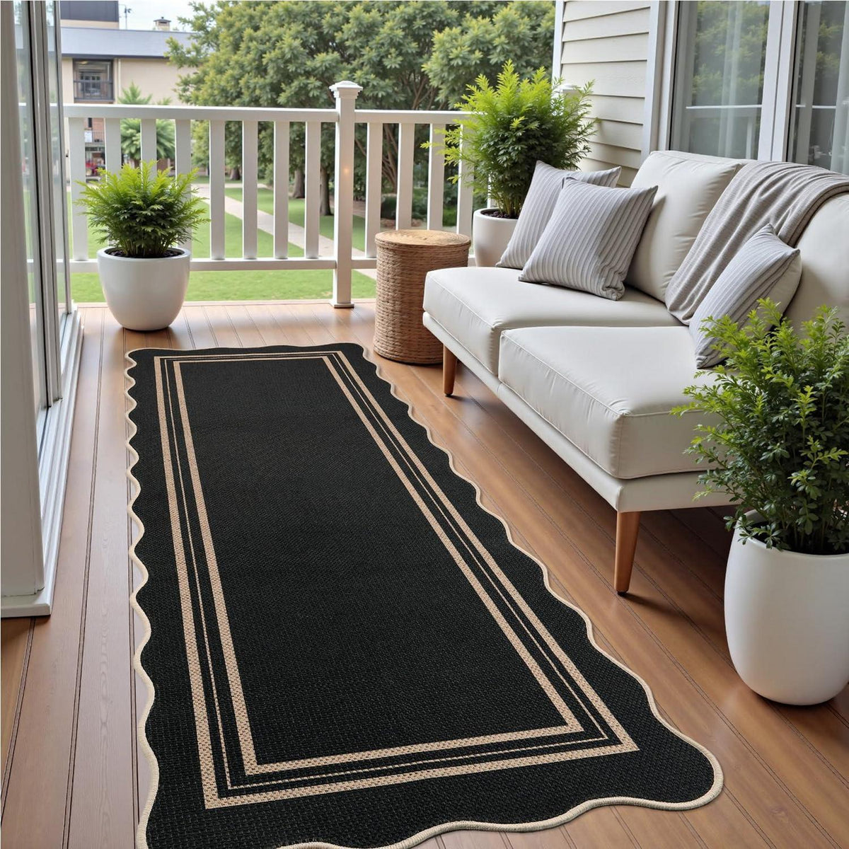 Jute-Optik Teppichläufer 80x200 cm – Rutschfest & Waschbar