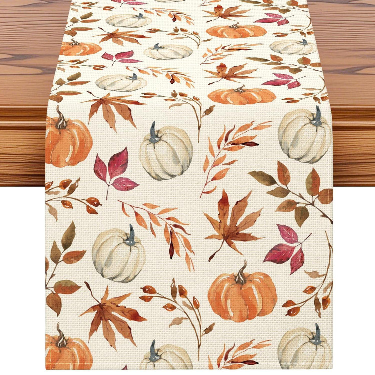 Tischläufer Herbst Erntefest Kürbisse Blätter 40x180 cm
