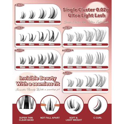 Manga Wimpern 256pcs Mix 10-16 | Unsichtbare Lash Extensions