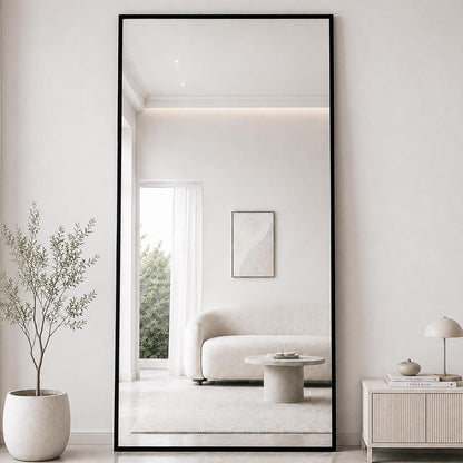Ganzkörperspiegel 218x102cm – Stand- & Wandspiegel mit Aluminiumrahmen