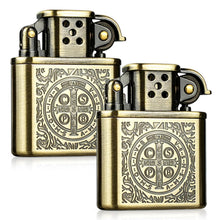 2x Vintage Benzinfeuerzeug Metall – Windfest & Nachfüllbar