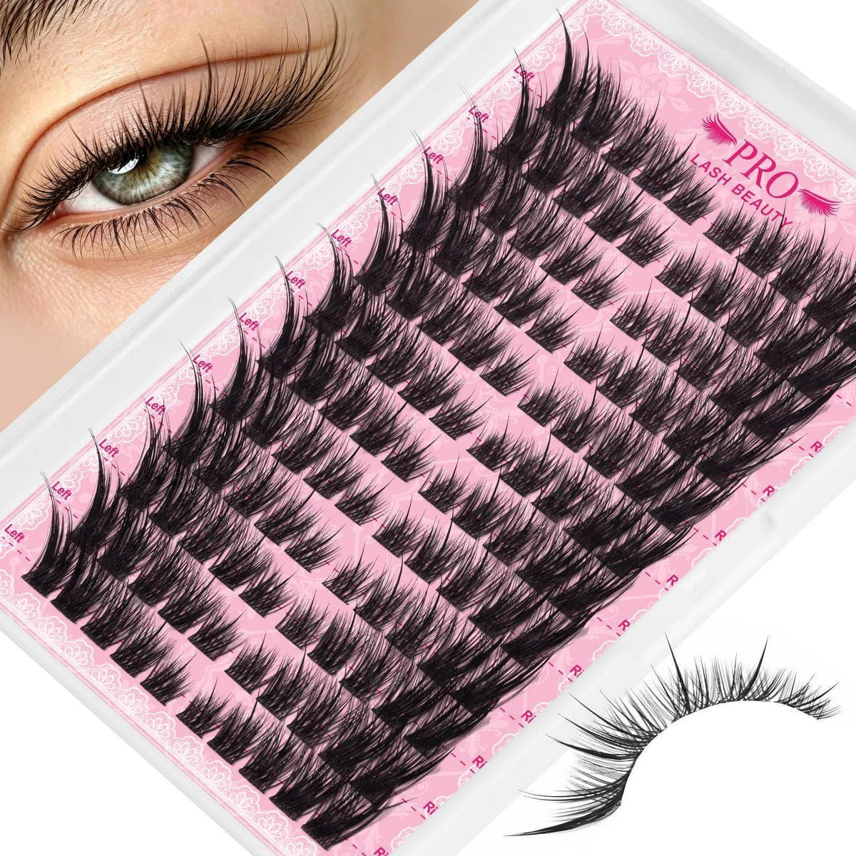 Cluster-Wimpern Manga Stil – Wiederverwendbar & Wasserfest
