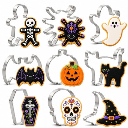 Halloween Ausstechformen Set Edelstahl 9-teilig