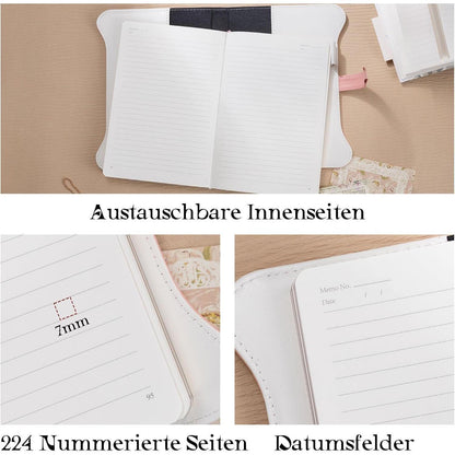 Notizbuch mit Schloss & Schlüssel – Fuchs Design A5