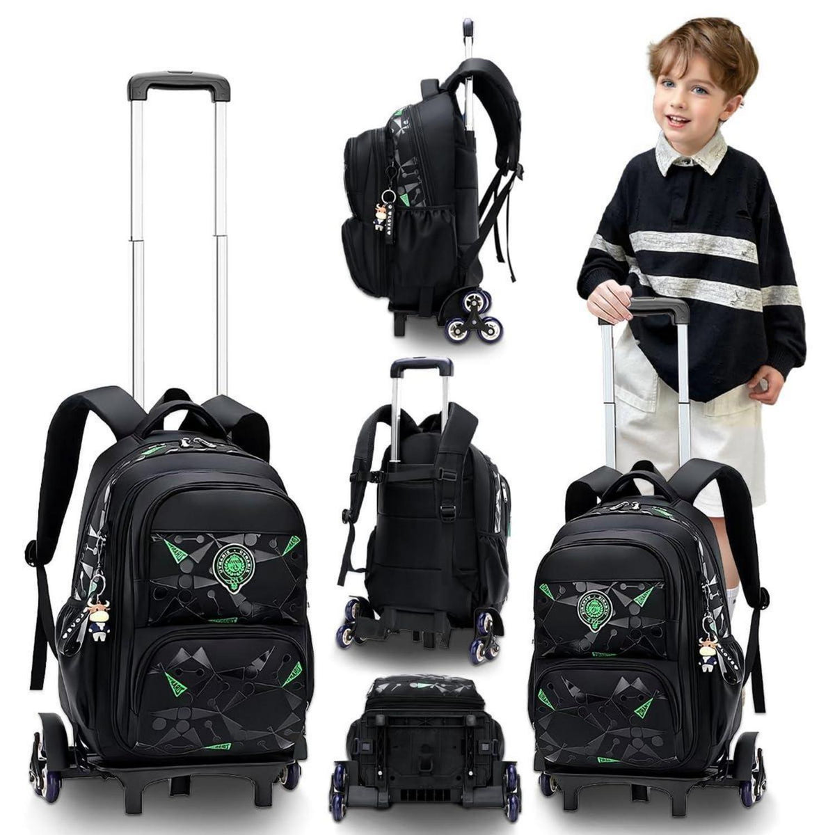 Rucksack mit Rollen für Kinder – Schultasche Trolley