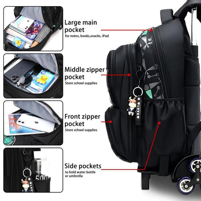 Rucksack mit Rollen für Kinder – Schultasche Trolley