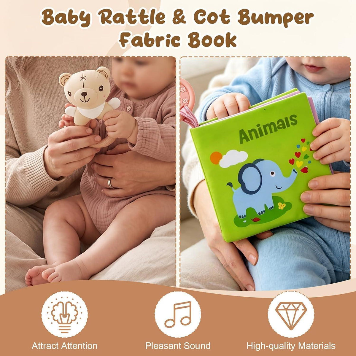 Baby Geschenkset 10-teilig für Neugeborene Jungen & Mädchen