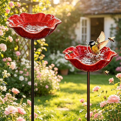 Vogeltränke Blume – 5er Set für Garten & Balkon