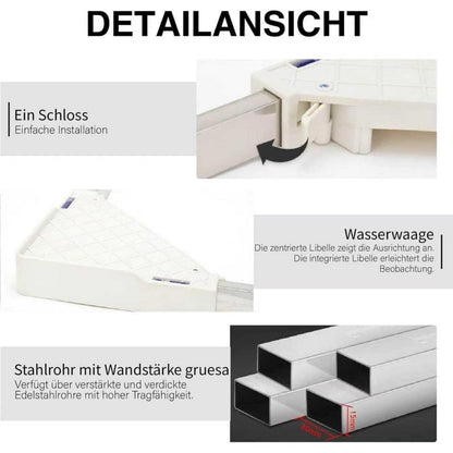 Höhenverstellbarer Kühlschrank-Unterbau | Weiß, 300kg Traglast