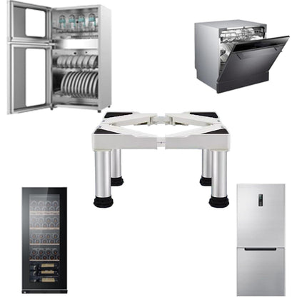 Höhenverstellbarer Kühlschrank-Waschmaschinen Sockel Weiß 42-65cm