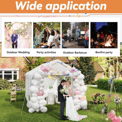 Partyzelt 3x6m Weiß – Wasserdicht & Stabil für Garten & Events