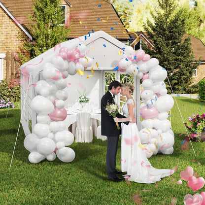 Partyzelt 3x6m Weiß – Wasserdicht & Stabil für Garten & Events