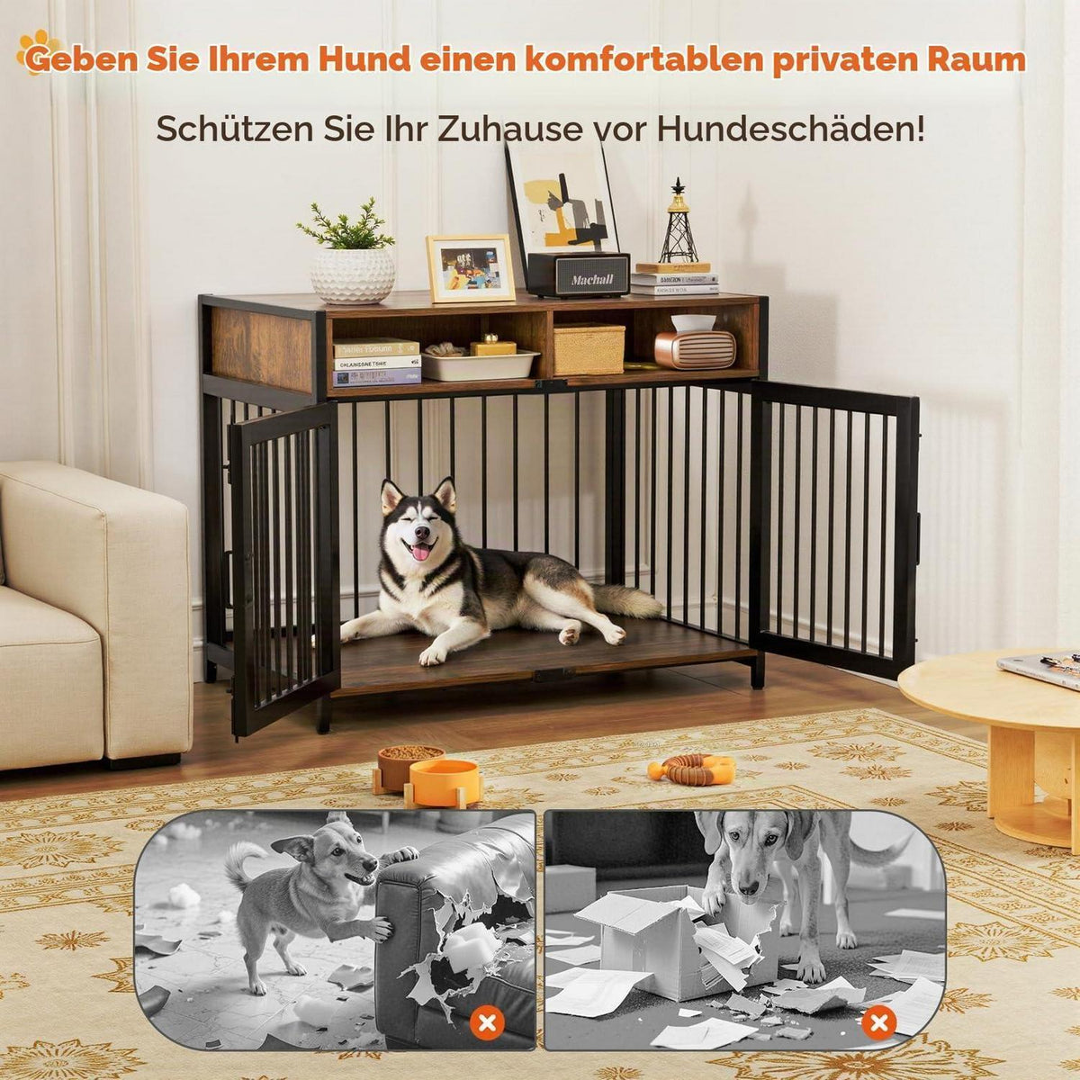 Hundebox Möbelstil Braun – Geräumig & Praktisch