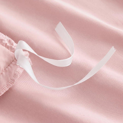 Rüschen Bettwäsche Set Rosa 200x220 + 2x 80x80cm