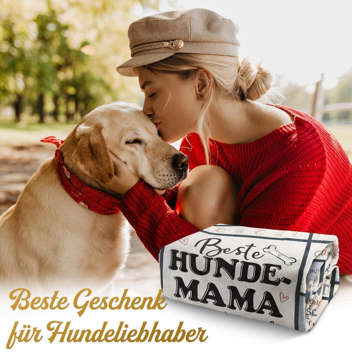 Personalisierte Kuscheldecke für Hundemamas – Weich & Flauschig
