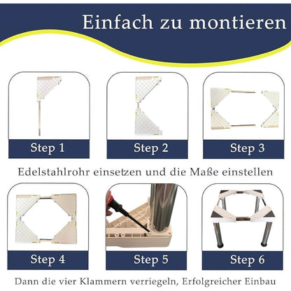 Höhenverstellbares Untergestell für Gefrierschrank – 4cm Sockel, Weiß