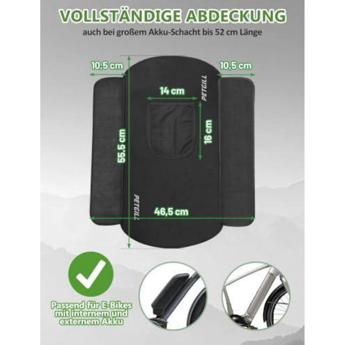 E-Bike Transportschutz Set – Akku & Lenker Regenschutz